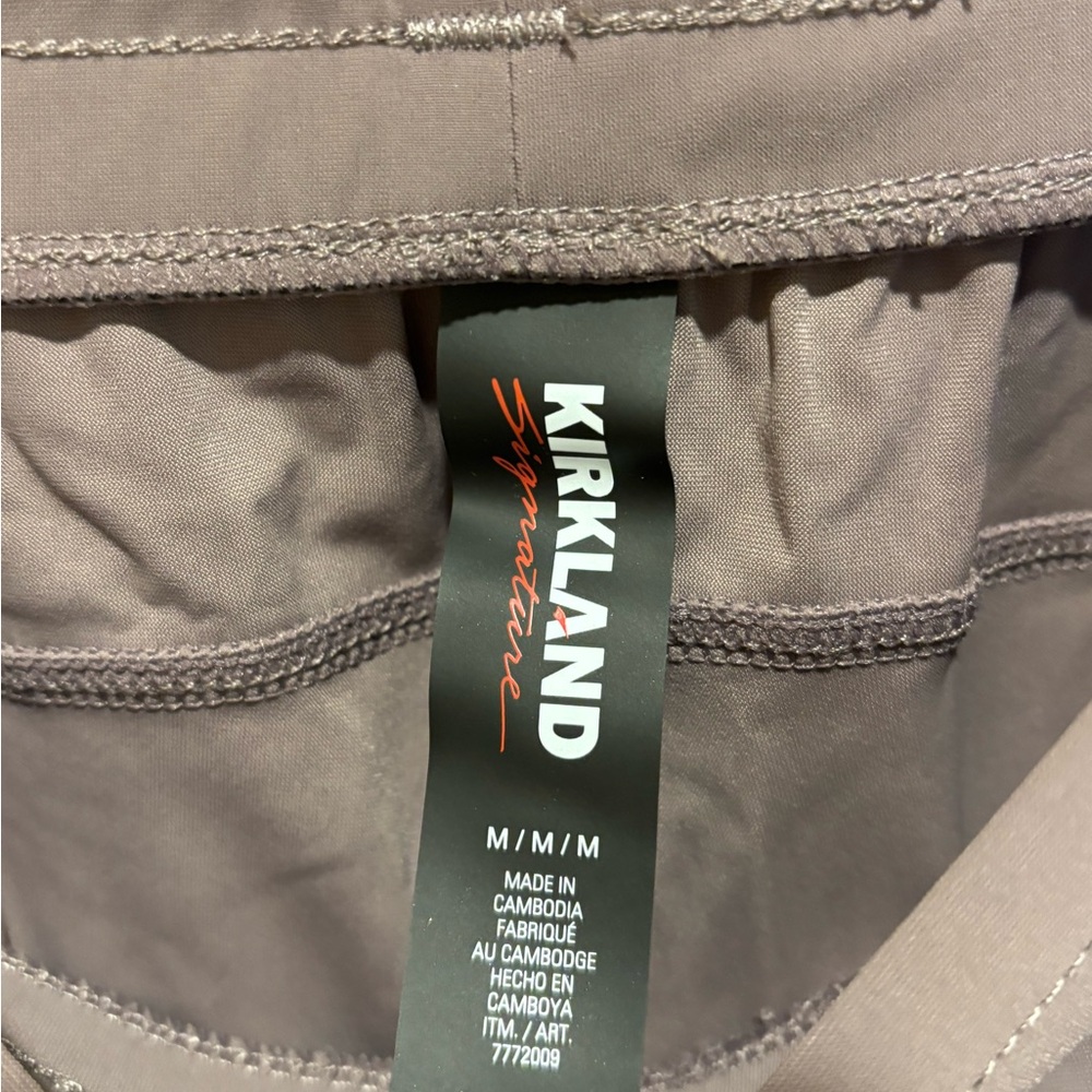 Kirkland Signature Women’s Taupe Brown Drawstring Joggers - Picture 2 of 3